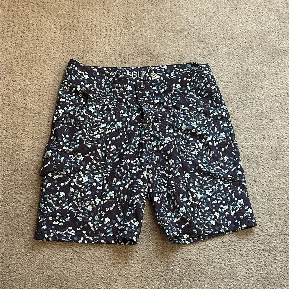 Shredly size 2 mountain bike shorts floral. Graciela is the name I think.